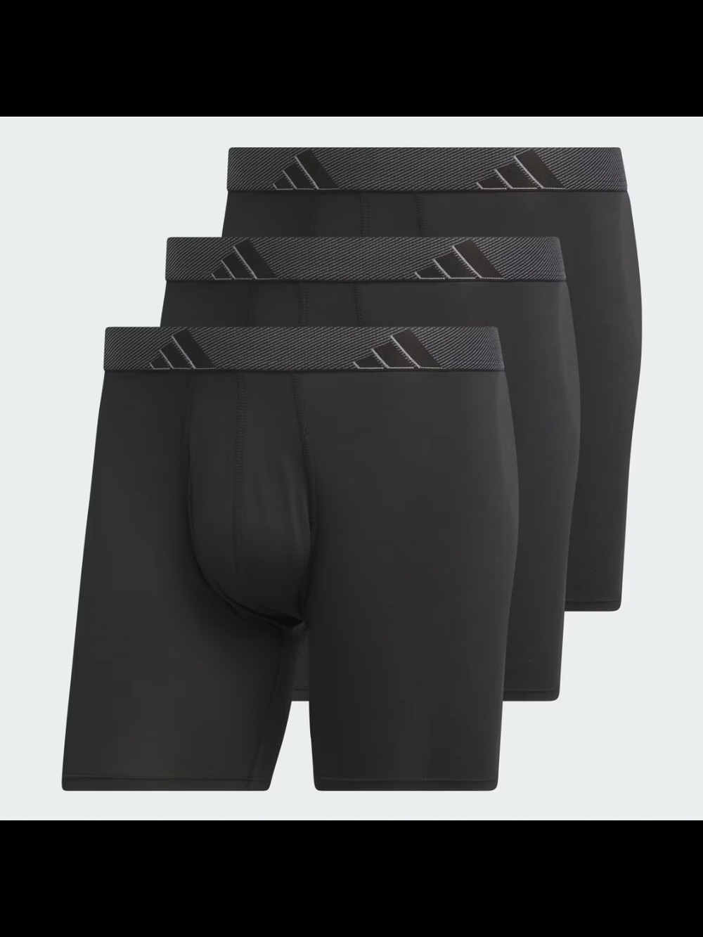 Men's Black Performance Boxer Briefs - 3-Pack Small Sz